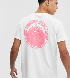 Свободная футболка с принтом на спине ASOS DESIGN Tall - Белый