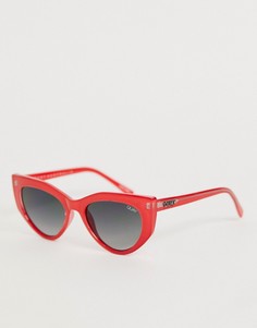 Солнцезащитные очки кошачий глаз в красной оправе Quay Australia persuasive - Красный