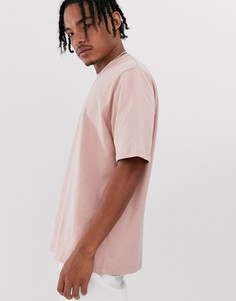 Свободная футболка розового цвета из плотной ткани ASOS WHITE - Розовый