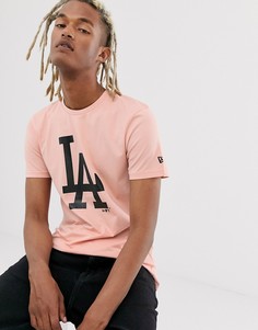 Розовая футболка с логотипом New Era MLB LA Dodgers - Розовый