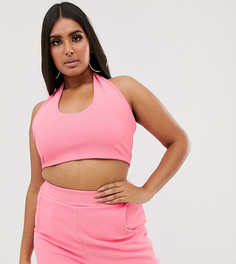 Топ от комплекта с халтером Rokoko Plus - Розовый