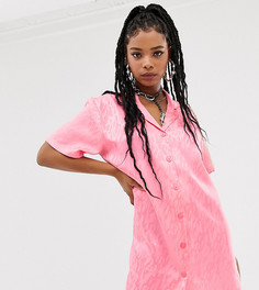 Жаккардовое платье-рубашка COLLUSION - Розовый