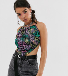 Топ с завязкой и принтом в стиле 90-х COLLUSION - Мульти