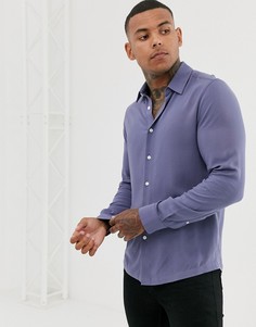 Синяя рубашка из вискозы классического кроя ASOS DESIGN - Синий