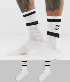 Комплект из 2 пар носков с логотипом Nike Heritage - Белый