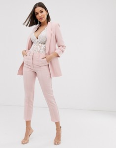 Комбинируемые строгие брюки-сигареты ASOS DESIGN - Розовый