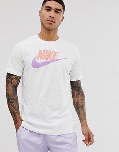 Белая футболка с логотипом-галочкой Nike - Белый