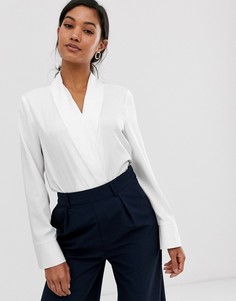 Боди с запахом Unique21 - Белый