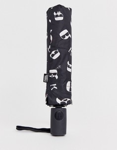 Зонт с принтом Karl Lagerfeld - Черный