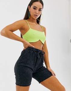 Свободные трикотажные шорты с эффектом кислотной стирки Public Desire - Серый