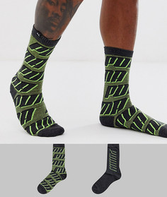 Комплект из 2 пар серых носков с логотипом Puma - Серый