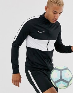 Черная спортивная куртка с белой вставкой Nike Football - Dri-FIT Academy - Черный