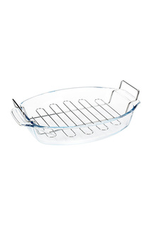 Блюдо с решеткой 39х27 см Pyrex
