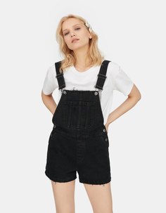 Короткий джинсовый комбинезон Stradivarius