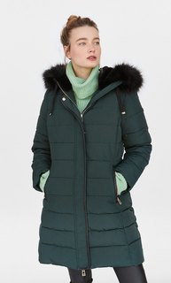 Длинный приталенный анорак Stradivarius