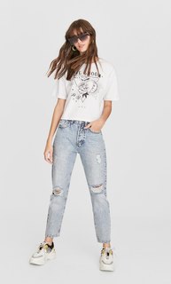 Укороченная футболка Stradivarius