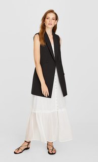 Двубортный жилет Stradivarius