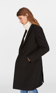 Базовое шерстяное пальто Stradivarius