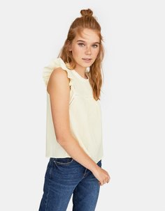 Блуза с принтом в мелкую полоску Stradivarius