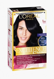 Краска для волос LOreal Paris L'Oreal -крем "Excellence", оттенок 1.00, Черный