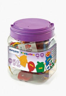 Набор игровой Miniland Lacing Figures (80 элементов, 40мм) в контейнере