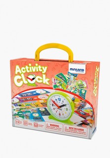 Игра настольная Miniland Часы Activity Clock в чемоданчике