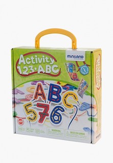 Набор игровой Miniland обучающий шнуровка Буквы и цифры Activity 123 ABC