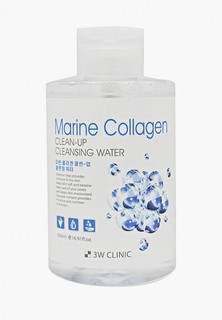 Мицеллярная вода 3w Clinic с морским коллагеном, 500 мл
