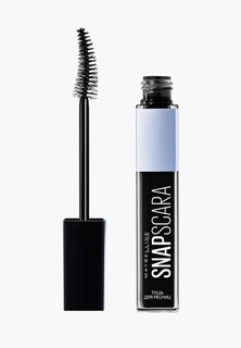 Тушь для ресниц Maybelline New York SNAPSCARA,чистый объем и длина без комочков, без воска, 01 черный, 9.5 мл