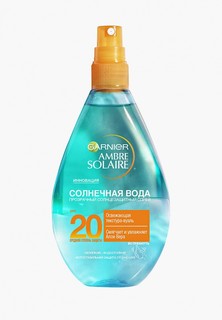 Спрей солнцезащитный Garnier Ambre Solaire "Солнечная вода", освежающий, прозрачный, с алоэ вера, SPF 20, 150 мл