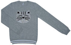 Джемпер для девочки Котята в Амстердаме серый Barkito