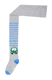 Колготки для мальчика Серые в голубую полоску Barkito