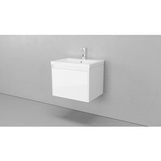 Тумба с раковиной Velvex Klaufs 60 белый (tpKLA.60.1Y-616.216, rkCOM.60-81)