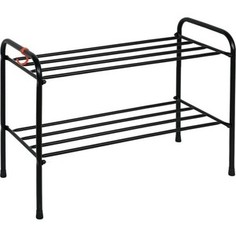 Подставка для обуви ЗМИ 2-х полочная 60 см, 0,61х030х0,38, разборная, черная ZMI