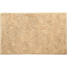 Коврик для ванной Tatkraft FELIP из шенилла со специальным противоскользяшим основанием, 50 x 80 см, высота ворса 1.5 см, бежевый (14183)