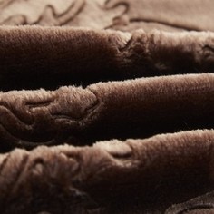 Плед Karna вельсофт жаккард Darvin 220x240 см (5116/CHAR002) Темно-коричневый