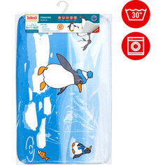 Коврик для ванной Tatkraft PENGUINS ULTRA SOFT со специальным противоскользящим основанием, 50 x 80 см на хангере (18624)
