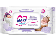 Салфетки MARY Для новорожденных 72шт GL000796412