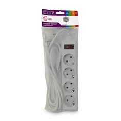 Сетевой фильтр CBR 4 Sockets 5m CSF 2450-5.0 White PC