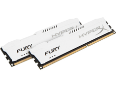 Модуль памяти Kingston HyperX Fury White Series PC3-15000 DIMM DDR3 1866MHz CL10 - 16Gb KIT (2x8Gb) HX318C10FWK2/16