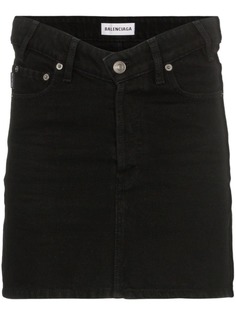 Balenciaga юбка мини с V-образной линией талии