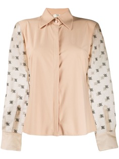 Fendi блузка с прозрачными рукавами