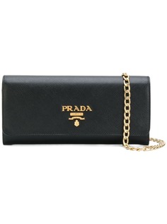 Prada клатч с логотипом