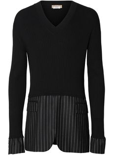 Burberry джемпер со вставками