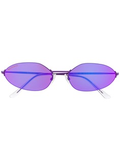 Balenciaga Eyewear солнцезащитные очки в овальной оправе