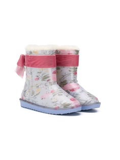 Monnalisa угги с цветочным принтом