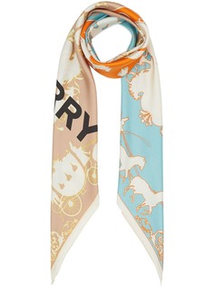 Burberry квадратный платок с архивным принтом