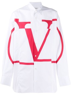 Valentino рубашка оверсайз с логотипом VLogo