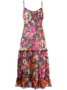 Saloni платье миди с цветочным принтом