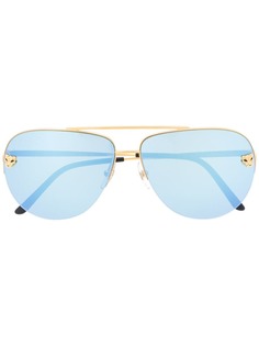 Cartier солнцезащитные очки-авиаторы Tiger